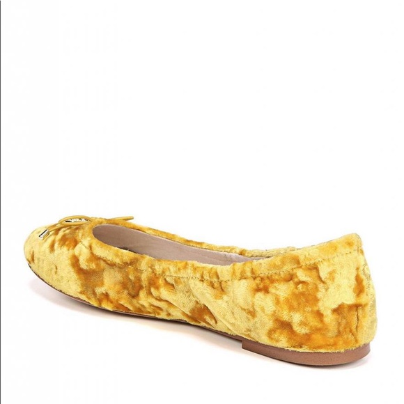 Sam Edelman Felicia Yellow Crushed Velvet Size 6 - Picture 3 of 14